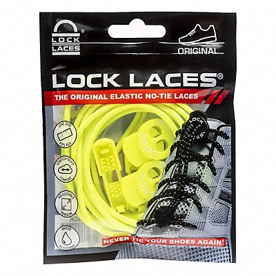 LOCK LACES YEL48 Safety Shoe Laces Neon Yellow 48 L PR