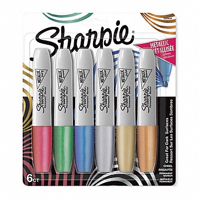 SHARPIE 2089634 Permanent Marker Assorted Capped PK6