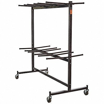 NATIONAL PUBLIC SEATING 84 Folding Chair Cart 70 H