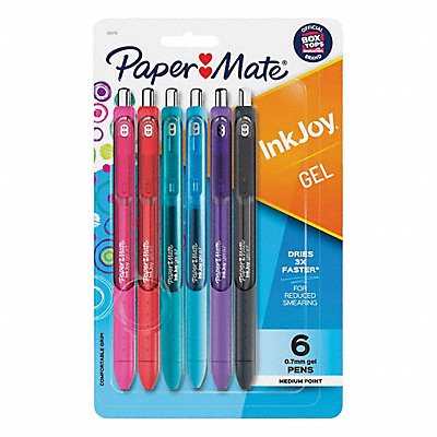 PAPER MATE 1951713 Pen Set Assorted Non-Erasable Gel PK6
