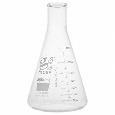 GLOBE SCIENTIFIC 8434000 Erlenmeyer Flask 4 L 360 mm H