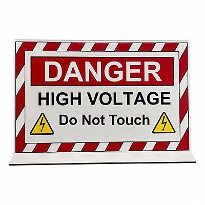 ZING 2649 Safety Sign 6 1/2 H High Voltage Legend