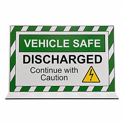 ZING 2651 Safety Sign 6 1/2 H Discharged Legend
