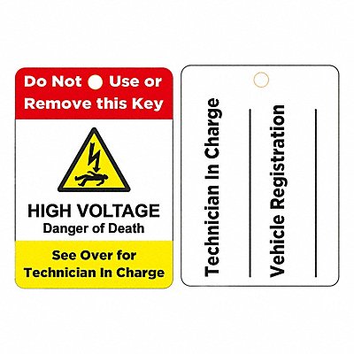 ZING 7831 Safety Tag 2 Overall H Plastic