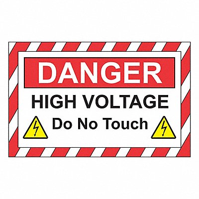 ZING 2654 Safety Sign 10 H High Voltage Legend