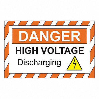 ZING 2655 Safety Sign 10 H High Voltage Legend
