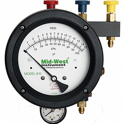 MIDWEST INSTRUMENT 8453 Backflow Preventer Test Kit Incl. Case