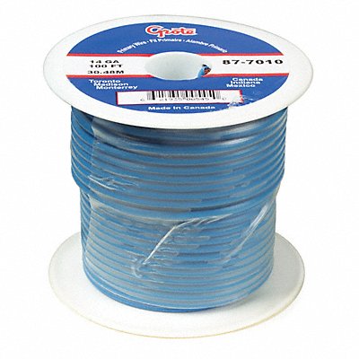 GROTE 879010 Primary Wire 18 AWG 1 Cond 100 ft Blue