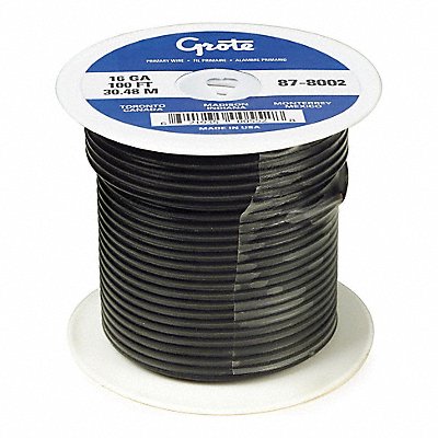 GROTE 875202 Automotive Wire 10 AWG Black 100 ft