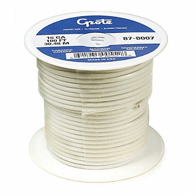 GROTE 876207 Automotive Wire 12 AWG White 100 ft