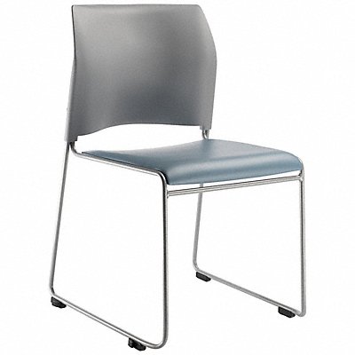 NATIONAL PUBLIC SEATING 87421202 Stacking Chair Vinyl 30-3/4in H Silver