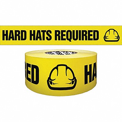 GRAINGER B3104Y4435200 Barricade Tape Yellow 1 000 ft L 3 in