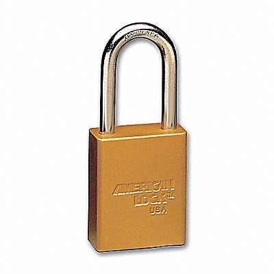 AMERICAN LOCK A1106KAYellowSETOF12 E7787 Lockout Padlock KA Yellow 1-7/8 H PK12