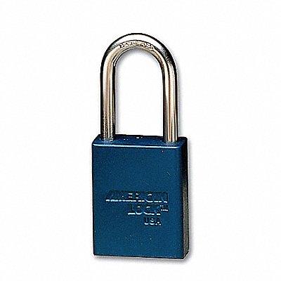 AMERICAN LOCK A1106KABLUSETOF12 E7787 Lockout Padlock KA Blue 1-7/8 H PK12