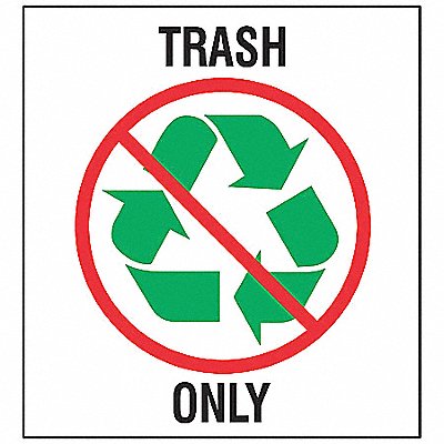 BRADY 20774LFLS Recycle Label 10 in x 10 in Vinyl PK5