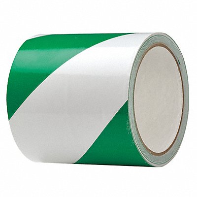 GRAINGER 8AAK5 E7742 Floor Tape Green/White 4 inx54 ft Roll