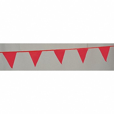 GRAINGER PL1R Pennants Polyethylene Red 60 ft.