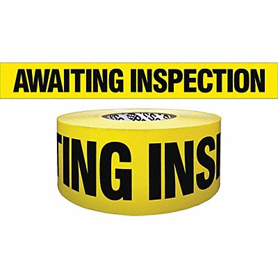 GRAINGER B3104Y1841200 Barricade Tape Yellow 1 000 ft L 3 in