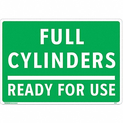 ELECTROMARK Y626303 Gas Cylinder Sign Label 7 in x 10 in