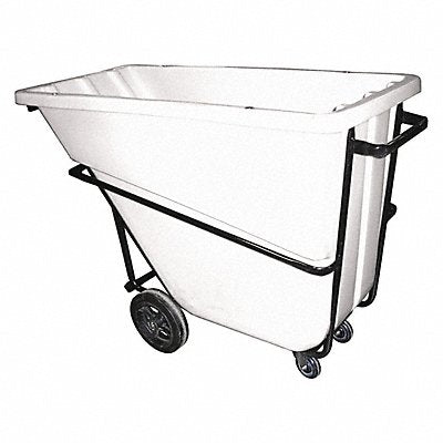 GRAINGER 58CUHDWHITE Tilt Truck Heavy Duty 5/8 cu yd. White