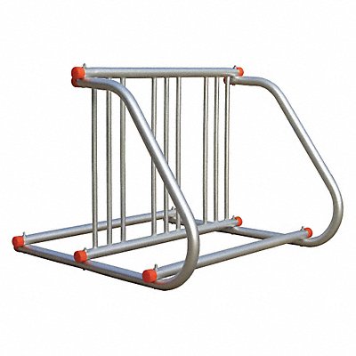 GRAINGER 8AN88 Bike Rack Silver Color 6 Cap. 29 W