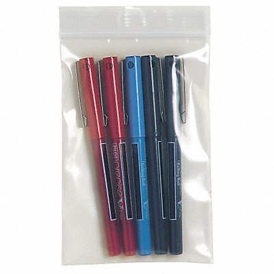 GRAINGER 5ZW35 Reclosable Poly Bag Standard PK100
