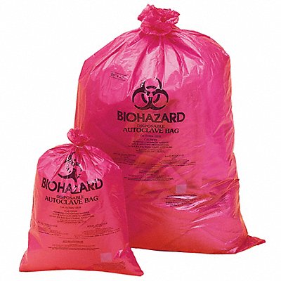 SP SCIENCEWARE F131641419 Autocl Biohzrd Bags 2 to 4 gal Red PK200