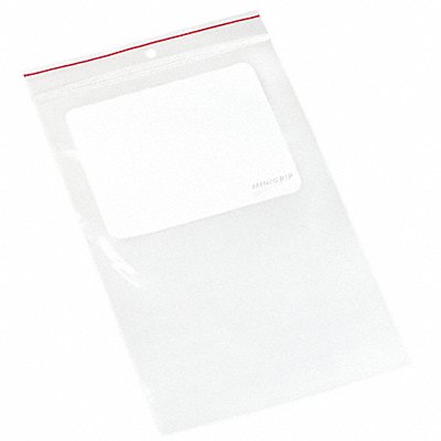 MINIGRIP RED LINE MGRL4WH0609 Reclosable Poly Bag Zip Seal PK1000