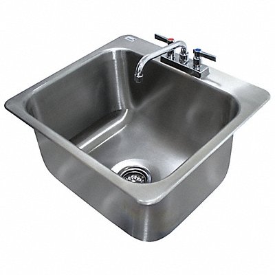 GRAINGER DI12012 Sink w Faucet Rect 20 x16 x12