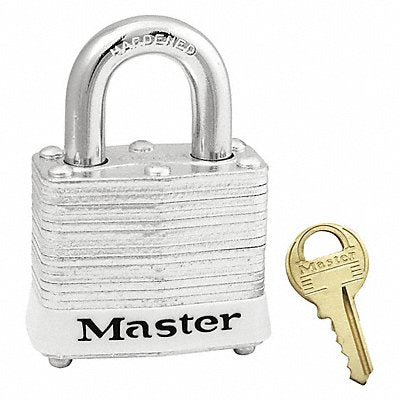 MASTER LOCK 3KAWHT0742 F0076 Lockout Padlock KA White 1-1/4 H