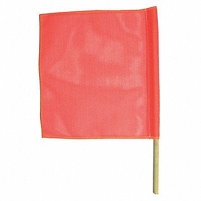 GRAINGER SFKV1830 Handheld Warning Flag Hi-Vis Orange