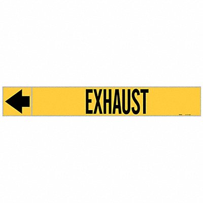 BRADY 20428 Pipe Marker Exhaust 1 in H 8 in W