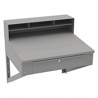 TENNSCO SR59MEDGrey Wall Hanging Desk 17-1/2 H x 34-1/2 W