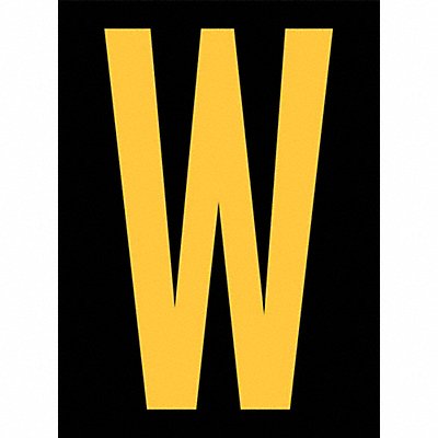 STRANCO INC RUM200WYB Reflective Letter Label W 2-1/2in H PK25