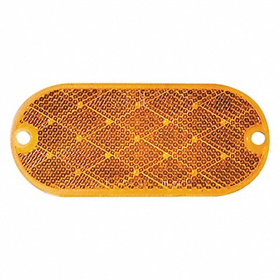 GRAINGER 21002402 Color Reflector Oval Amber 4-3/8 L