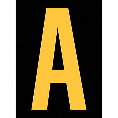 STRANCO INC RUM200AYB Reflective Letter Label A 2-1/2in H PK25