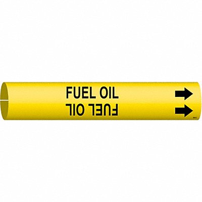 BRADY 4063B Pipe Marker Fuel Oil 7/8 in H 7/8 in W