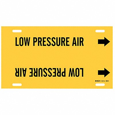 BRADY 4090G Pipe Marker Low Pressure Air 10in H 24in W