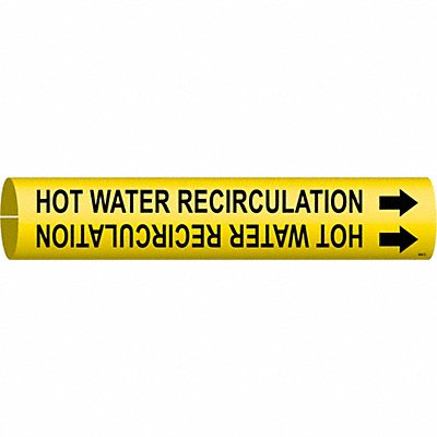 BRADY 4080D Pipe Marker Hot Water Recirculation