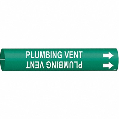 BRADY 4110B Pipe Marker Plumbing Vent 7/8 in W