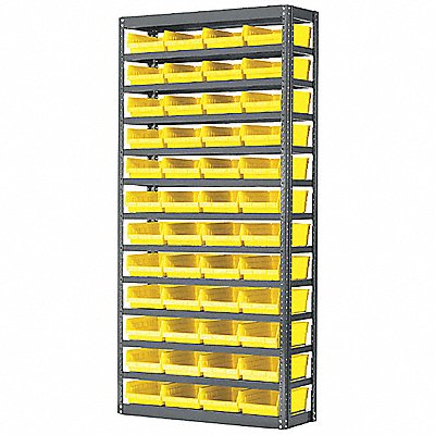 AKRO-MILS AS1279120Y Bin Shelving 12inx79inx36in Yellow