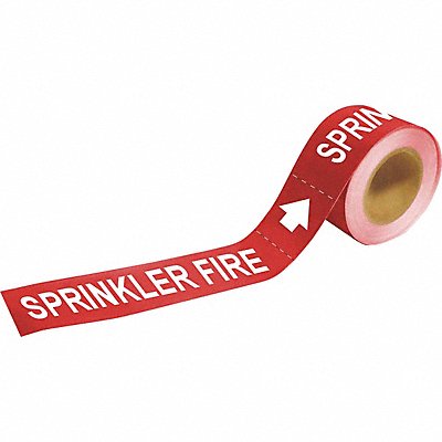 BRADY 20466 Pipe Marker Sprnkler Fire 1in H 8in W
