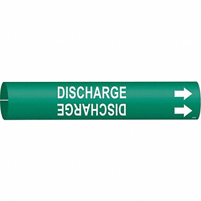 BRADY 4175D Pipe Marker Dischrge 2 13/16in H 2 4/5in W
