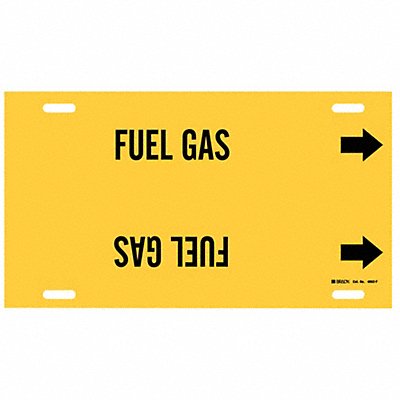 BRADY 4062F Pipe Marker Fuel Gas 8 in H 16 in W
