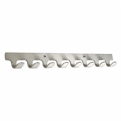 GLARO 224SA Coat Hook 8 Hooks 24 In W Satin Aluminum