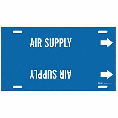 BRADY 4160G Pipe Marker Air Supply 10 in H 24 in W