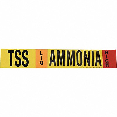 BRADY 90419 Pipe Marker Ammonia 2 1/4 in H 14 in W