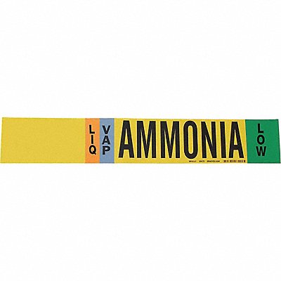 BRADY 90475 Pipe Marker Ammonia 2 1/4 in H 14 in W