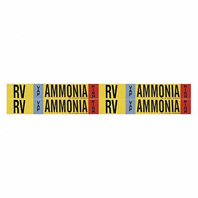 BRADY 90437 Pipe Marker Ammonia 1 1/8 in H 7 in W
