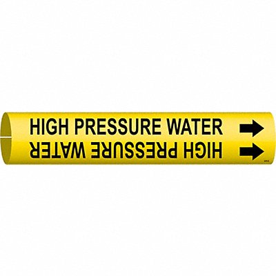 BRADY 4078B Pipe Marker High Pressure Water 7/8in H